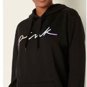 Victoria Secret Pink Black Hoodie Sweater 0218 B2